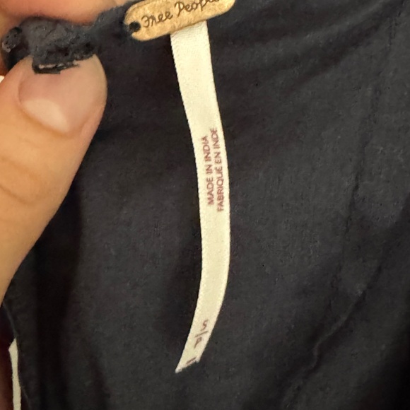 Free People Mikayla Navy Eyelet Ruffle Open-Back Jumpsuit | Size S - Picture 10 of 12